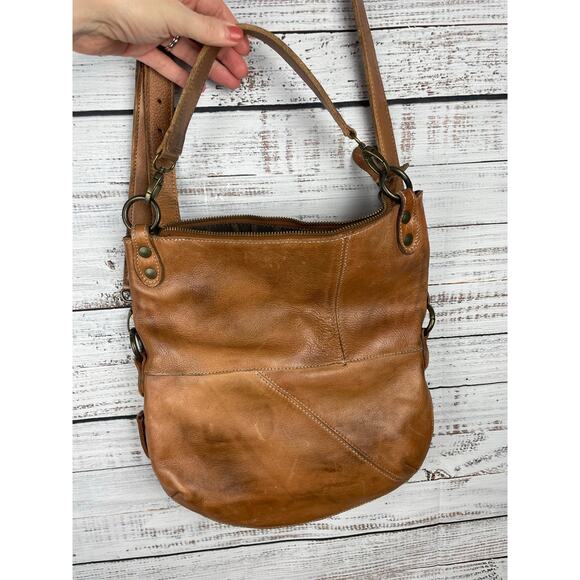 BED|STU Handbags - Bed|Stu Bed Stu Tahiti Womens Leather Crossbody Rustic Purse Fold Over Tan
